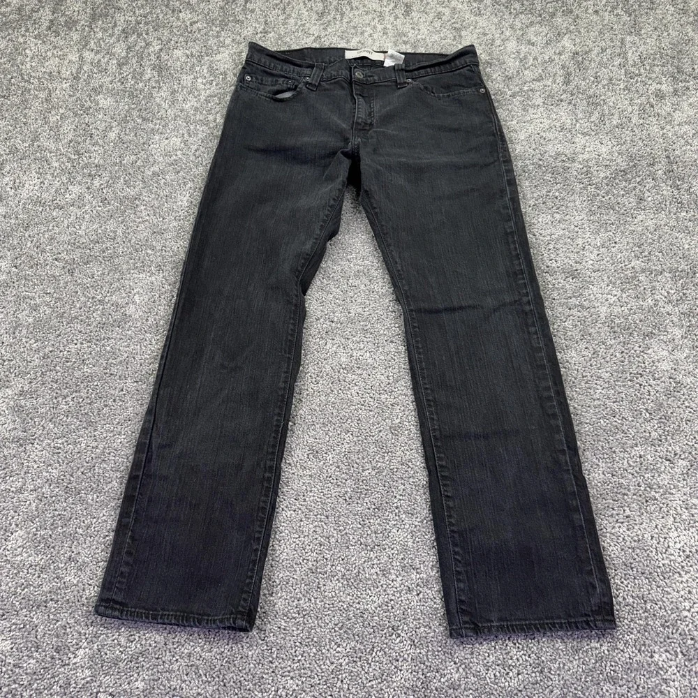 Levis 511 Jeans Mens 36x30 Gray Slim Skinny Charcoal Wash Denim Stretch Casual